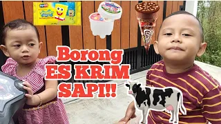 HANA DAN SYAMIL SENENG BANGET DI AJAK JALAN JALAN KE ALFAMIDI BELI ES KRIM!!