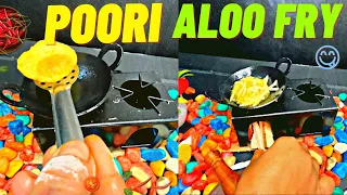 Poori And Aloo Fry 😋| Mini Kitchen Recipe |