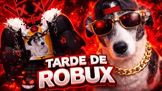 Jugando roblox y donando robux Cada 10 MINUTOS!!