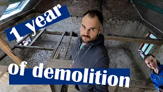 1 YEAR RENOVATING an old abandoned farm into DREAM HOUSE   [ demolition TIMELAPSE ]