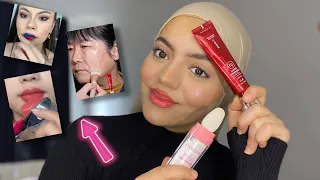 جربت اشهر منتجات تجميل كوريه | شوفو كيف طلعت النتيجة 😱🤯