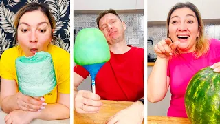 She Made Fake Cotton Candy, Smashed His Phone & Stole Candies! Crazy Videos by Valja & Maxim Family