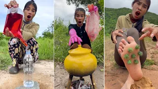 Survival skills: SMART idea and USEFUL with Simple mom in Forest #bushcraft #camping #outdoors #idea