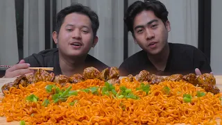 Makan mie buldak basreng+cabe, level pedas99 || @Fikridandiwan
