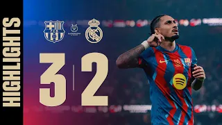 HIGHLIGHTS | FC BARCELONA 3 vs 2 REAL MADRID | SPANISH SUPER CUP FINAL | EL CLASICO 🔵🔴