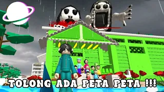 TIGA MONSTER PETA PETA DAN HIU TRALALA TRALELO MENYERANG RUMAH UPIN IPIN | Uni Craft Your World