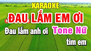 karaoke Đau Lắm Em Ơi Tone Nữ ( Cm ) Nhạc Chế Vọng Kim Lang | Trọng Hiếu Beat