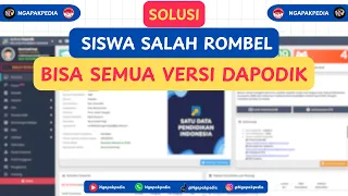 SOLUSI SISWA SALAH ROMBEL DI DAPODIK TANPA KE DINAS