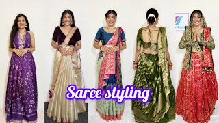 10 different ways of Saree styling| साड़ी पहनने के 10 आसान तरीके #sareestyling, #rekhamishra