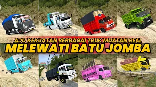Challenge Berbagai Jenis Truk Muatan Real Melewati Tanjakan Batu Jomba‼️👀