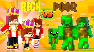 POOR vs RICH Mickey Family vs JJ Family Challenge Maizen Parody Animation
