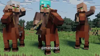 Minecraft but Happy Cat Villager's War