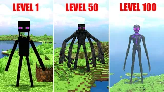 ENDERMAN LEVEL 1 TO 100 COMPARISON IN MINECRAFT