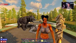 ENCONTRO COM A SARYNHA NA LANCHONETE !! APOCALIPSE ZUMBI MODO REALISTA - 7 DAYS TO DIE : 1