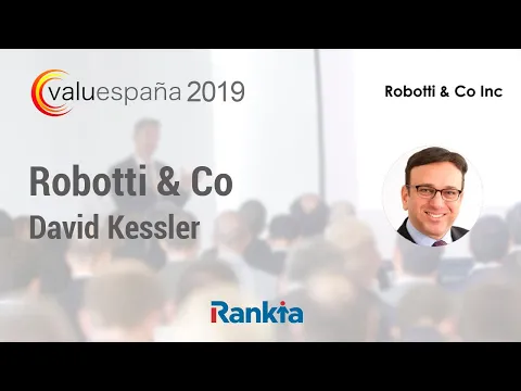 Conferencia de David Kessler de Robotti & Co en VALUESPAÑA 2019 que tuvo lugar el pasado 4 y 5 de Abril. Este evento tiene como objetivo de divulgar el "Value Investing" a través de ponencias de calidad ofrecidas por una cuidadosa selección de los mejores inversores.