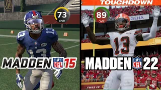 Scoring With Odell Beckham Jr. In EVERY Madden! (Madden 15 -Madden 22)