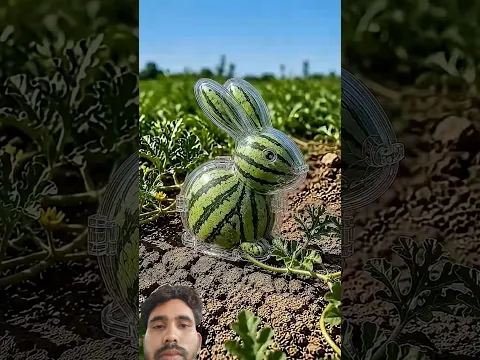 How to grow BUNNY SHAPED watermelons👭👭!#comedy #shorts #funny
