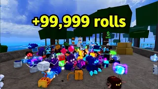 🔴99,999+ rolls Blox Fruit fan made.