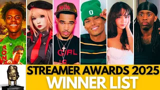 The Streamer Awards 2025 | Complete Winner List