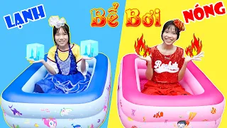 Bể Bơi Siêu Nóng & Siêu Lạnh ♥ Min Min TV Minh Khoa
