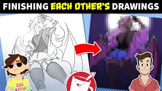Artists Finish Each Other's Sketches