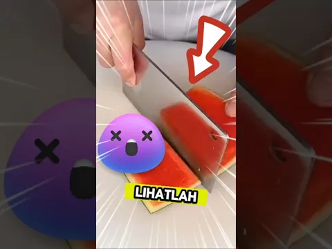 Membuat karya seni dari buah semangka saja⁉️😱#shortvideo