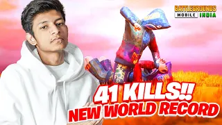 😤 41 KILLS NEW WORLD RECORD IN BGMI - CONQUEROR GAMEPLAY - Legend X