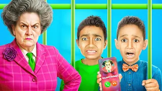 المعلمه الشريرة اتحكمت بـآدم واياد😱 طلعتهم برا البيت ونامو فالشارع لوحدهم💔انهيار وبكاءscary teacher