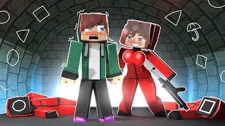 JJ`s Girl PINK SOLDIER and JJ Player - Squid Game - Maizen Minecraft Animation