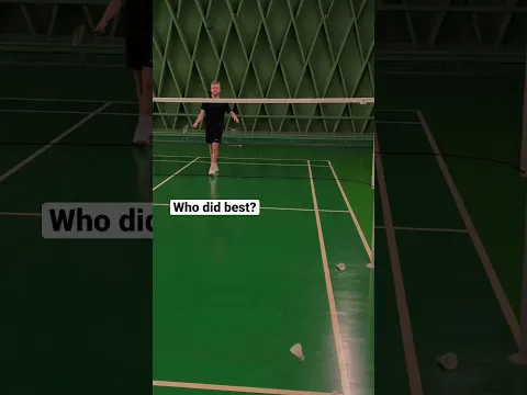 Who did the best reversed backhand slice?☺️ 1, 2, 3 or 4? 🏸 #badminton #badmintontraining