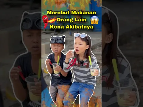 Rebut makanan orang lain kena akibat nya😂 #Shorts