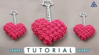 MACRAME HEART KEYCHAIN DIY