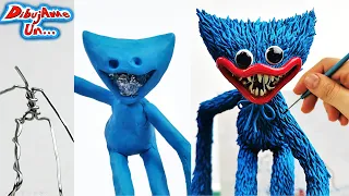 Como hacer a HUGGY WUGGY de Poppy Playtime Escultura Plastilina || How to Huggy wuggy | DibujAme Un