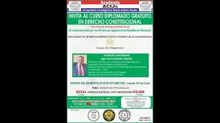 Curso Diplomado en Derecho Constitucional, Primera Jornada