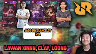 REAKSI RRQ XINNN KETEMU LANCELOT JEJE ! LAWAN XINNN, CLAY, LOONG - Mobile Legends