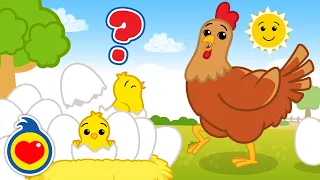 The Little Hen Laid Ten Eggs 🐣  Animal Sounds + Counting Song for Kids & Nursery Rhymes by Plim Plim