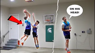 HE GOT POSTERIZED! 1v1 Mini Basketball