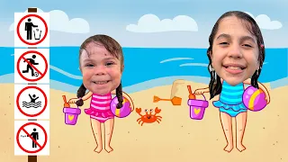 Sarah e Eloah em Regras de conduta para crianças na praia | Rules of Conduct