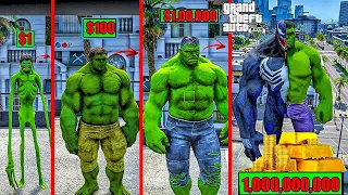 GTA 5:  UPGRADING POOR GREEN HULK TO RICH GOD GREEN HULK