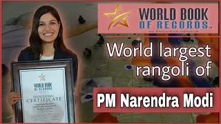 World Largest Rangoli of PM NARENDRA MODI 😲| birthday gift  | Artist Shikha Sharma