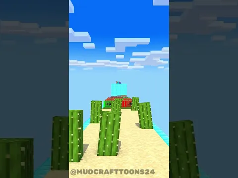 CARGO SKATES RUN With Alex & Herobrine #funnyshorts #fypシ #minecraftshorts