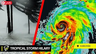 TROPICAL STORM HILARY Floods California! Storm Chaser Stream (Aug. 20, 2023)