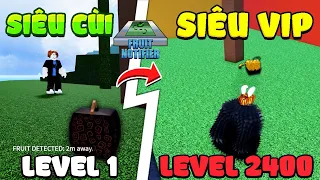 KienRic Thử Thách ĂN TẤT CẢ TRÁI ÁC QUỶ được tìm thấy = NOTIFIER (level 1 to 2400 in Blox Fruits)