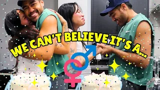 Getting our GENDER REVEAL CAKE