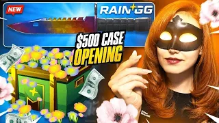 RAINGG $500 RISKY CASE OPENING !! ?! | Raingg Promo Code 2025 | Raingg Case Opening |