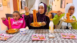 تحدي الاندومي الكوري🔥احر واخطر نودلز🍜نهاية غير متوقعة😱