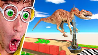 DINOSAURIOS vs PINCHO MORTAL ☠️! - Animal Revolt Battle Simulator #1 TEKENDO