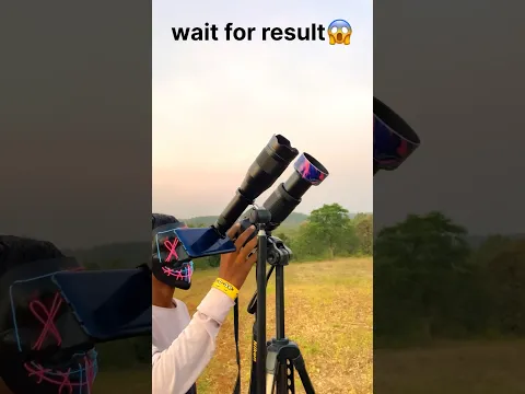 😱 Nikon 70-300 mm lens vs 60X telephoto lens moon photography #short #shorts #ytshorts #photography