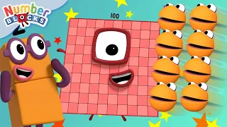 Aprenda a contar até 100 em inglês | Contando com Numberblobs | Numberblocks em português