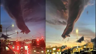 "Freak Storm" Moving Across US MYSTIFIES Observers in Victorville! | 90 - 100 mph winds!